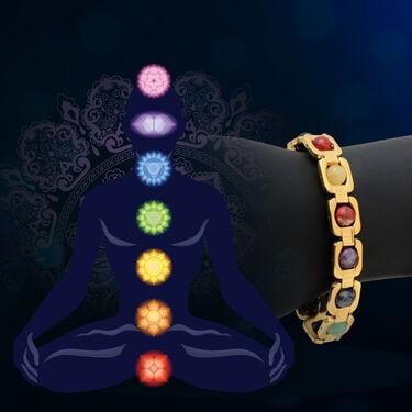 7 Chakras Healing Bracelet with Carnelian, Amethyst Lava Stone, Red Jasper, Yellow Jade, Green Aventurine, Sodalite, and Lapis Lazuli for energy balance and healing